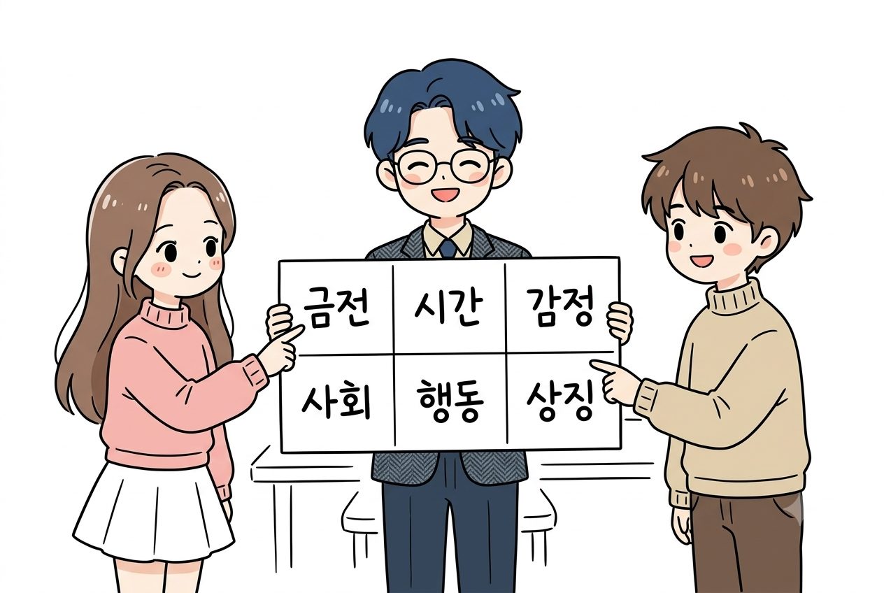 관계는 6가지 가차 교환으로 이루어집니다.