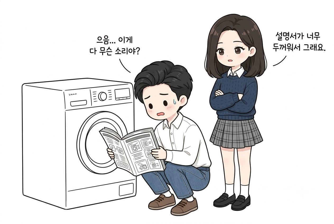 세탁기에 익숙해지는 것과, 세탁기 사용법을 모두 숙지하는 것은 엄연히 다른 일입니다.